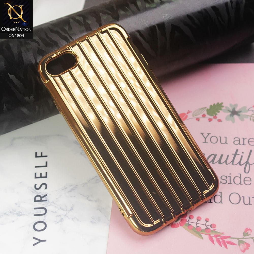 Laser Plating Soft Back Case For iPhone 8 / 7 - Golden