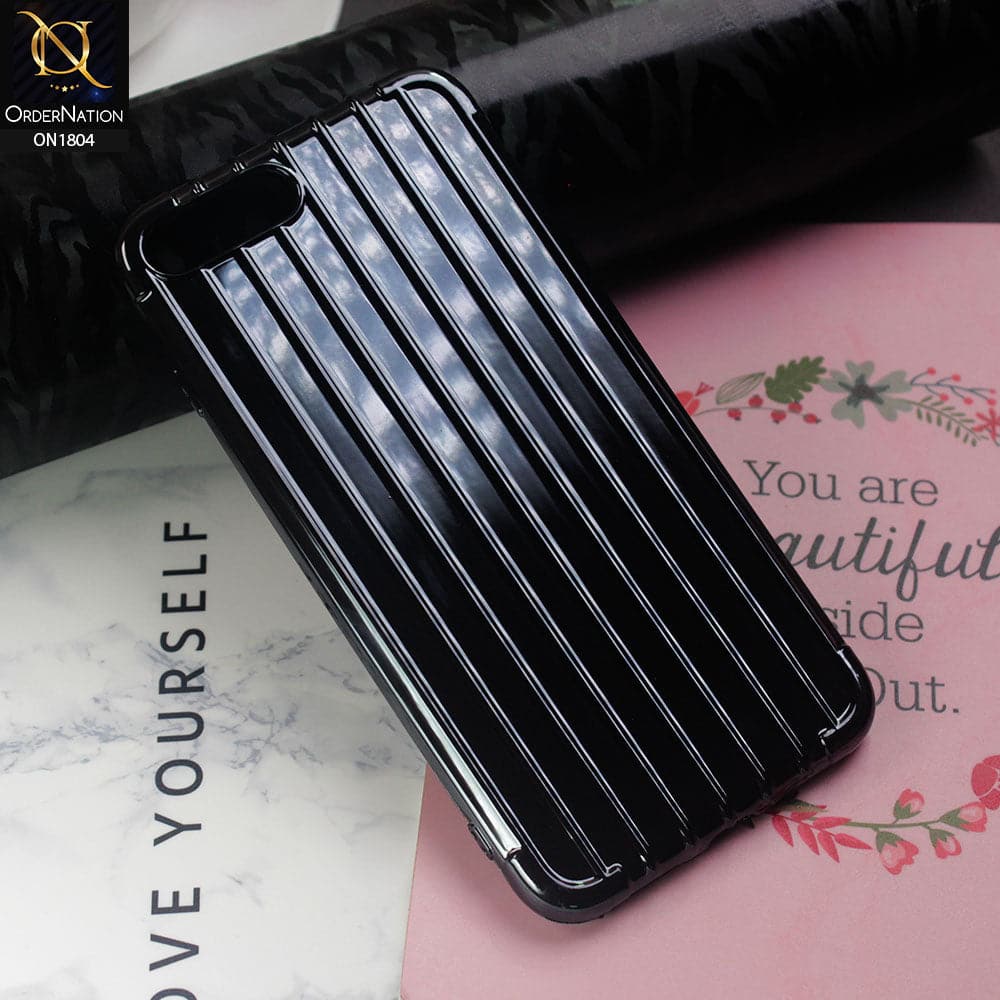 Laser Plating Soft Back Case For iPhone 8 Plus / 7 Plus - Black