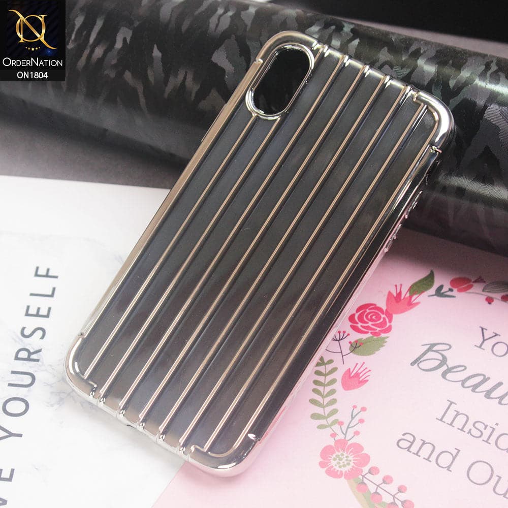 Laser Plating Soft Back Case For iPhone XS Max - Silver