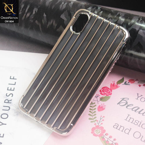 Laser Plating Soft Back Case For iPhone XS Max - Silver
