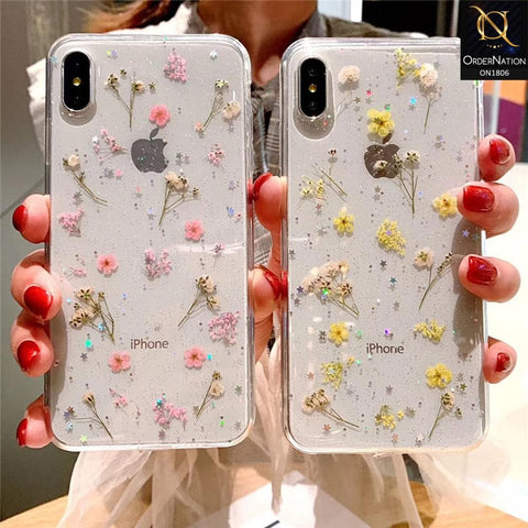 iPhone 12 Cover - Pink - Luxury Dried Floral Flower Case