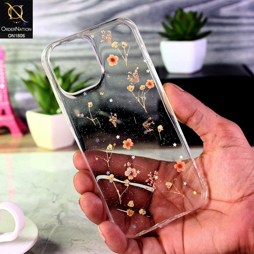 iPhone 12 Cover - Pink - Luxury Dried Floral Flower Case