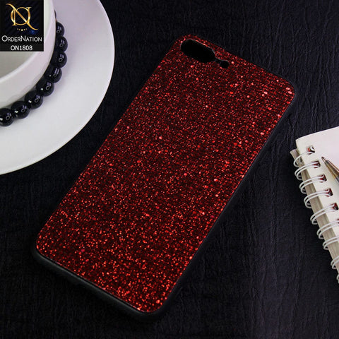 Unique Rhinestone Shiny Sparkle Back Shell Case For iPhone 8 Plus / 7 Plus - Red