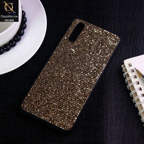 Unique Rhinestone Shiny Sparkle Back Shell Case For Huawei P20 - Golden