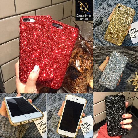 Luxury Glitter Sequin Back Shell Case For iPhone 8 / 7 - Red