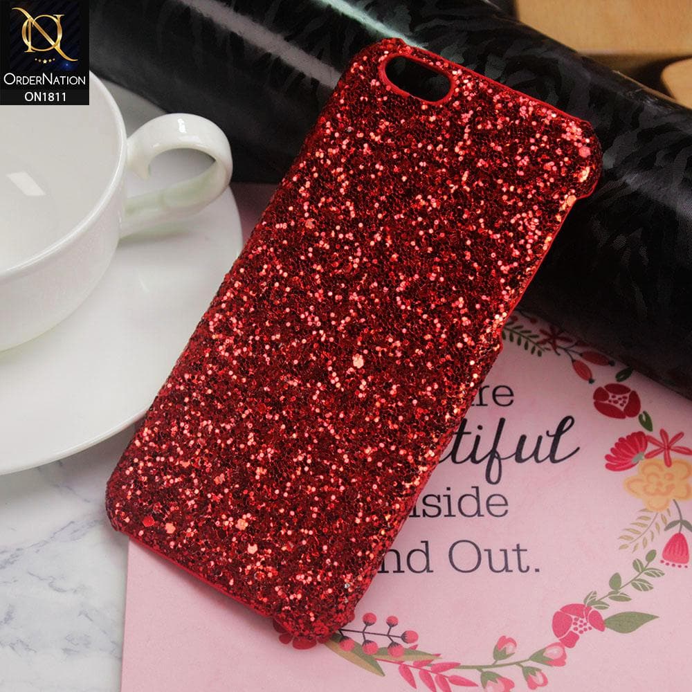 Luxury Glitter Sequin Back Shell Case For iPhone 6s Plus / 6 Plus - Red
