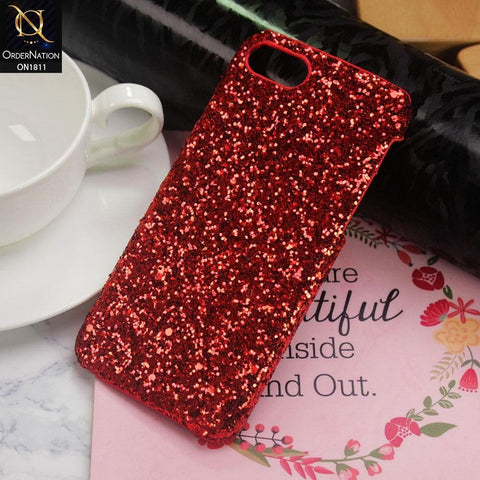 Luxury Glitter Sequin Back Shell Case For iPhone 8 / 7 - Red
