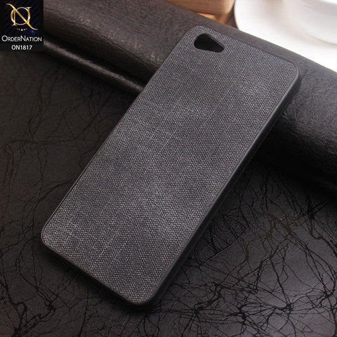 Vivo Y81 Cover - Black - Soft Fabric Textutre TPU Case