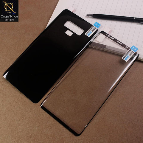 Front And Back 3D Full Edge Phone Film Guard For Samsung Galaxy Note 9 - Black