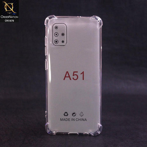 Soft 4D Design Shockproof Silicone Transparent Clear Case For Samsung Galaxy A51