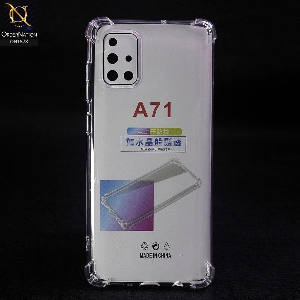 Soft 4D Design Shockproof Silicone Transparent Clear Case For Samsung Galaxy A71