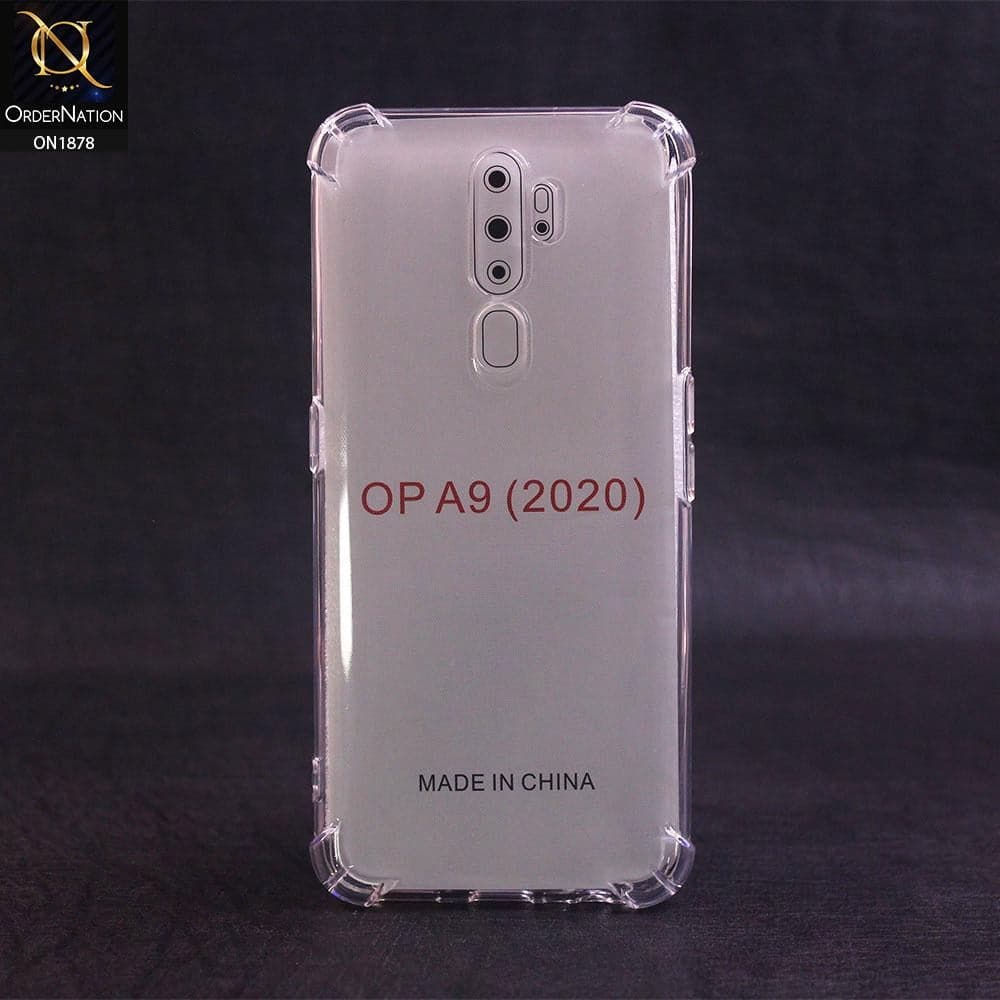 Oppo A5 2020 Cover - Soft 4D Design Shockproof Silicone Transparent Clear Case