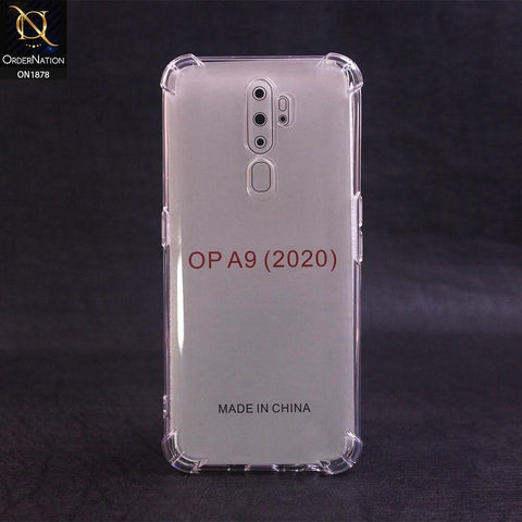 Oppo A9 2020 Cover - Soft 4D Design Shockproof Silicone Transparent Clear Case