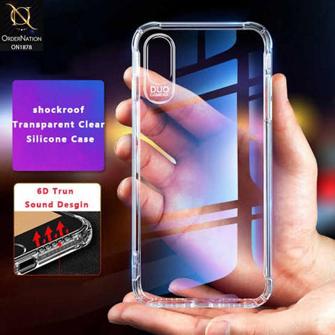 Soft 6D Turn Sound Design Shockproof Silicone Transparent Clear Case For Samsung Galaxy A20