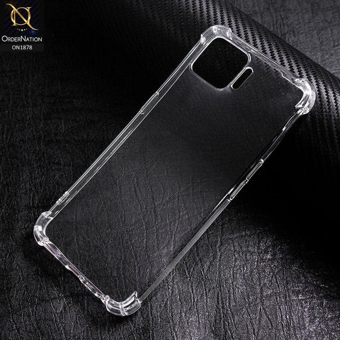 Oppo F17 Cover - Soft 4D Design Shockproof Silicone Transparent Clear Case