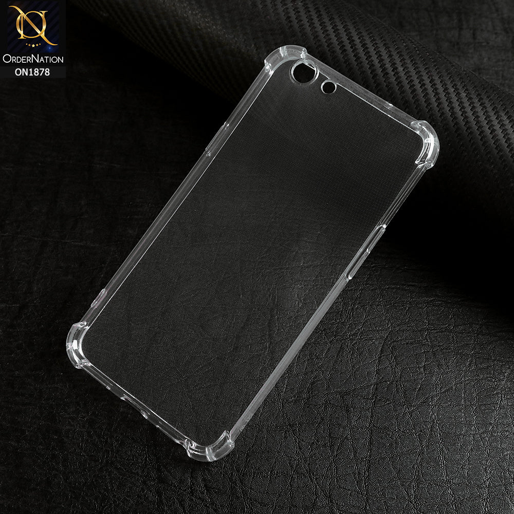 Oppo F1S - Transparent -  Soft 4D Design Shockproof Silicone Clear Case