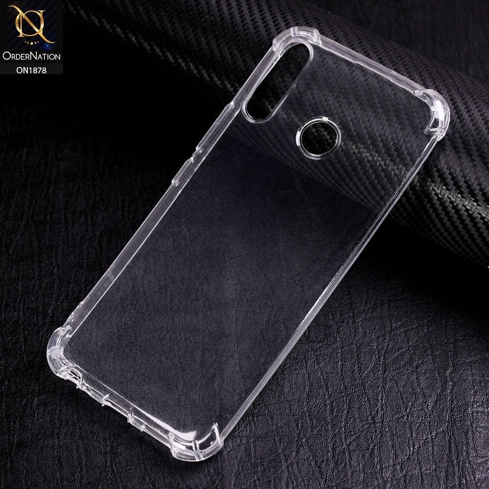 Infinix Hot 8 Cover - Soft 4D Design Shockproof Silicone Transparent Clear Case