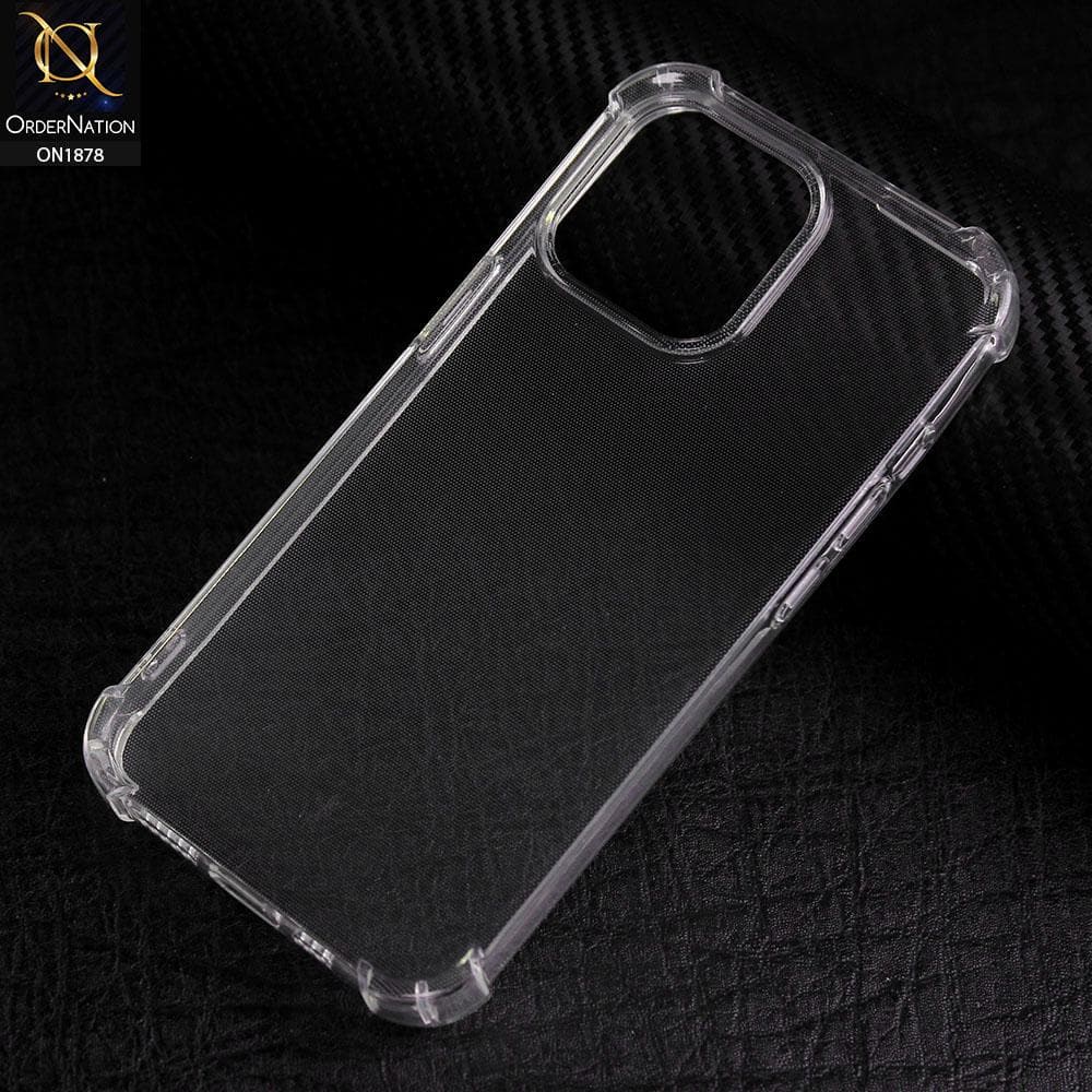 iPhone 13 Mini Cover - Soft 4D Design Shockproof Silicone Transparent Clear Case