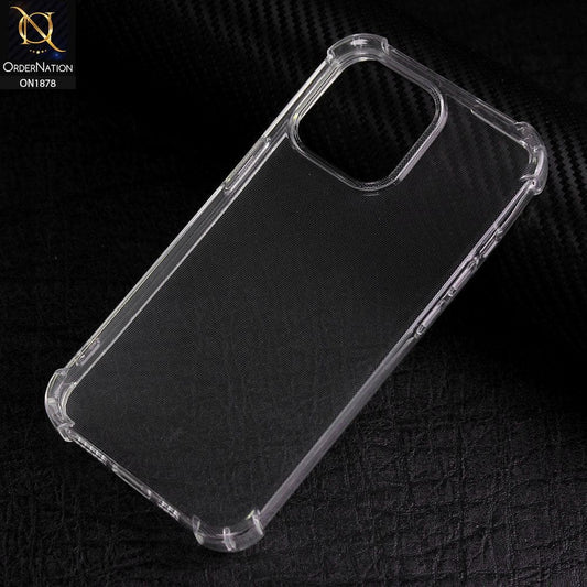 iPhone 13 Mini Cover - Soft 4D Design Shockproof Silicone Transparent Clear Case