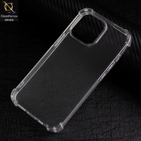 iPhone 13 Mini Cover - Soft 4D Design Shockproof Silicone Transparent Clear Case