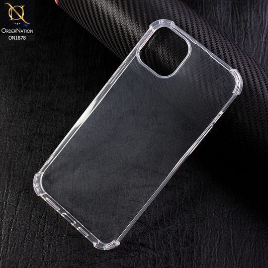 iPhone 14 Plus Cover - Soft 4D Design Shockproof Silicone Transparent Clear Case