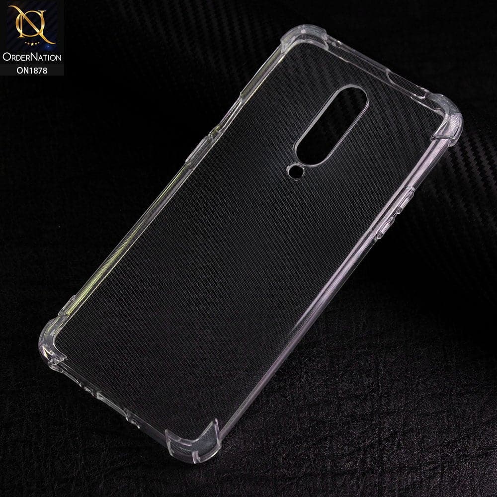 OnePlus 7 Pro Cover - Soft 4D Design Shockproof Silicone Transparent Clear Case