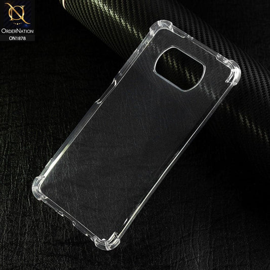 Xiaomi Poco X3 Cover - Soft 4D Design Shockproof Silicone Transparent Clear Case