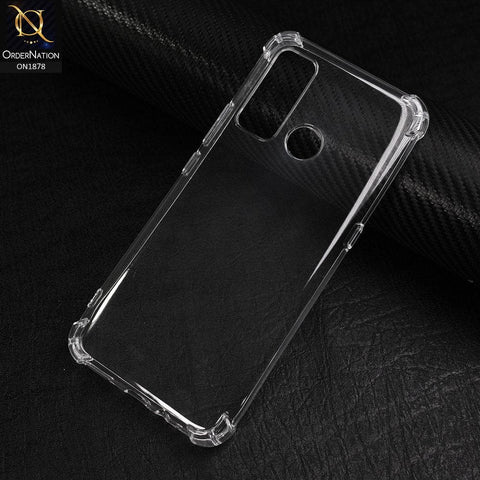 Tecno Pouvoir 4 Cover - Soft 4D Design Shockproof Silicone Transparent Clear Case