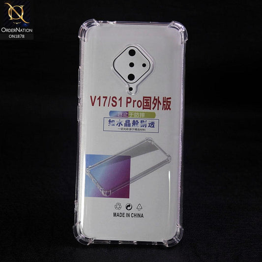 Vivo Y51 Cover - Soft 4D Design Shockproof Silicone Transparent Clear Case