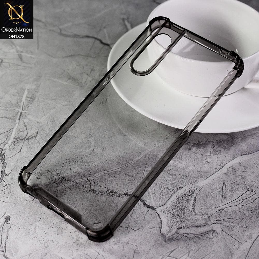 Vivo V15 Pro Cover - Black - Soft 4D Design Shockproof Silicone Transparent Clear Case