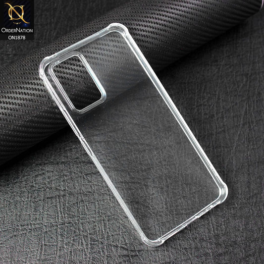 Vivo V21e Cover - Transparent - Soft 4D Design Shockproof Silicone Clear Case