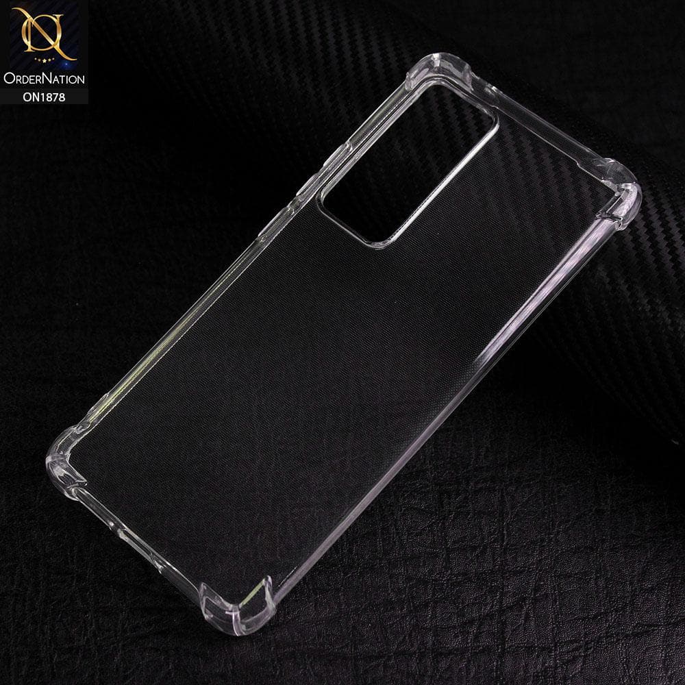 Vivo X60 Pro Cover - Soft 4D Design Shockproof Silicone Transparent Clear Case