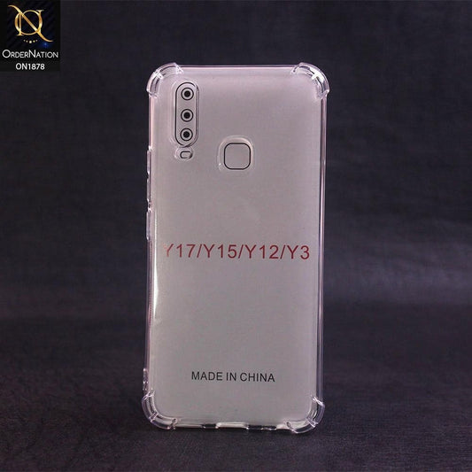 Vivo Y17 Cover - Soft 4D Design Shockproof Silicone Transparent Clear Case