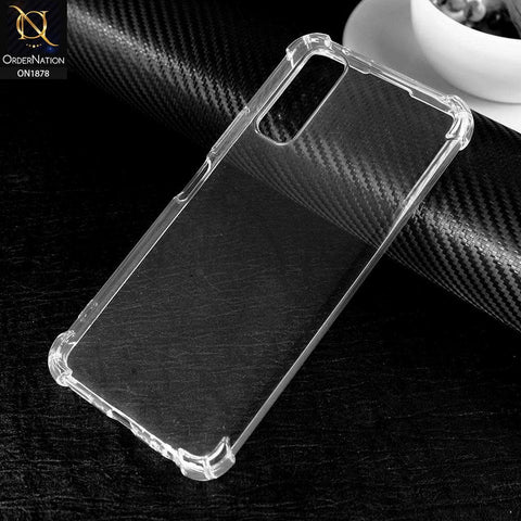 Vivo Y70s Cover - Soft 4D Design Shockproof Silicone Transparent Clear Case