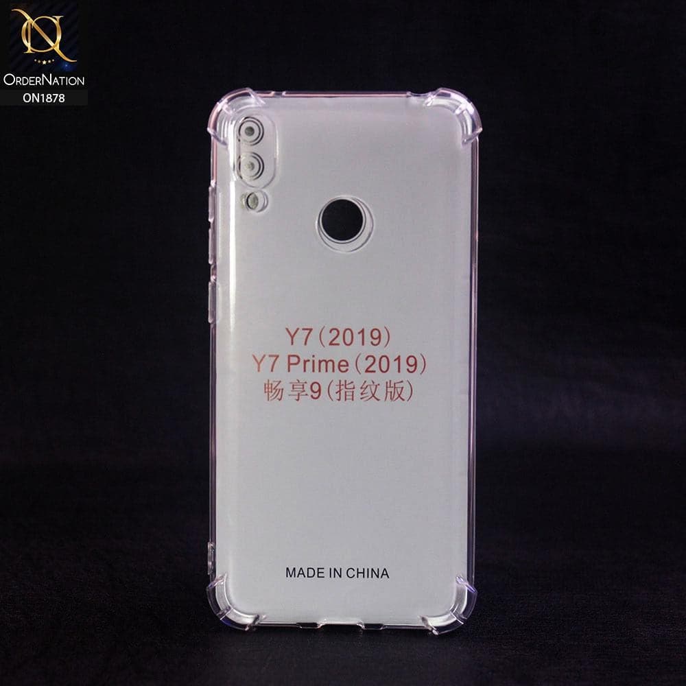 Soft 4D Design Shockproof Silicone Transparent Clear Case For Huawei Y7 Prime 2019 / Y7 2019 / Y7 Pro 2019