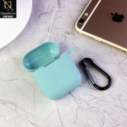 Apple Airpods 1 / 2 Cover - Aqua - Candy Color Soft Silicone Airpod Case