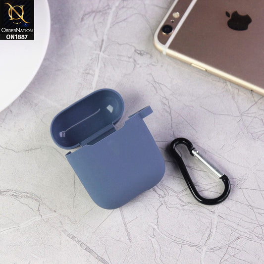 Apple Airpods 1 / 2 Cover - Blue - Candy Color Soft Silicone Airpod Case