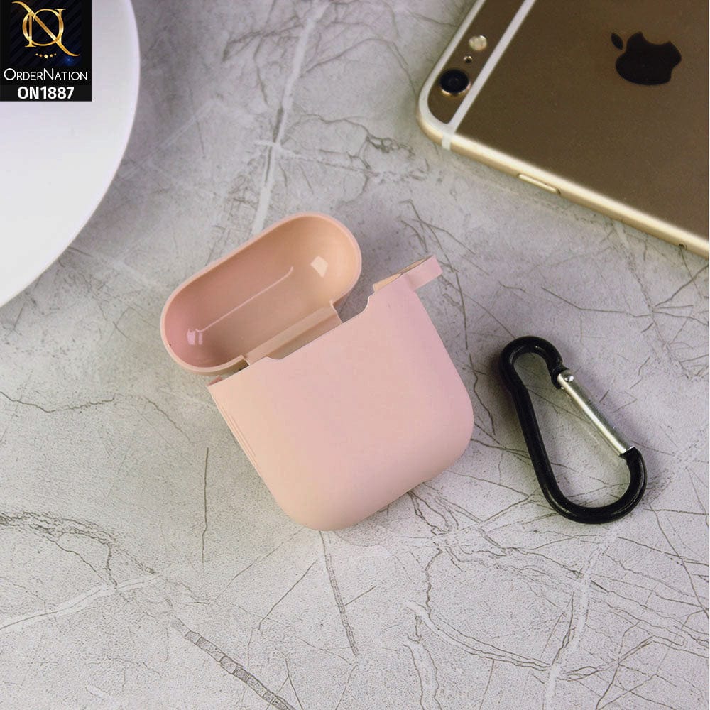 Apple Airpods 1 / 2 Cover - Crepe Pink - Candy Color Soft Silicone Airpod Case