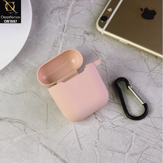 Apple Airpods 1 / 2 Cover - Crepe Pink - Candy Color Soft Silicone Airpod Case