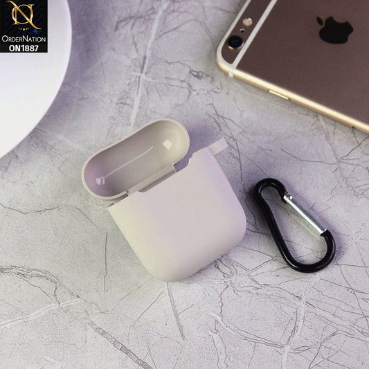 Apple Airpods 1 / 2 Cover - Light Gray - Candy Color Soft Silicone Airpod Case