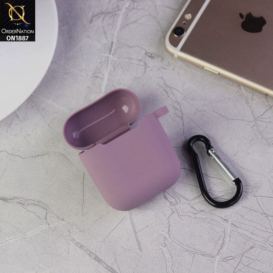 Apple Airpods 1 / 2 Cover - Mauve - Candy Color Soft Silicone Airpod Case
