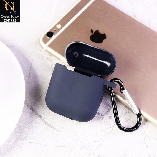 Apple Airpods 1 / 2 Cover - Midnight Blue - Candy Color Soft Silicone Airpod Case