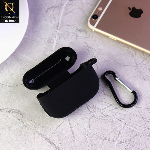 Apple Airpods Pro Cover - Black - Candy Color Soft Silicone Airpod Case