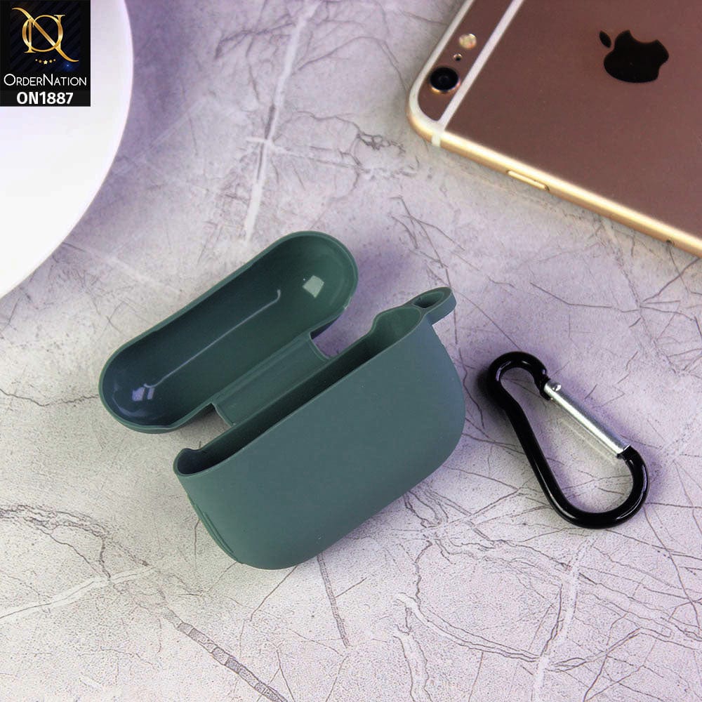 Apple Airpods Pro Cover - Pine Green - Candy Color Soft Silicone Airpod Case