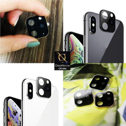 Stylish Face Lift Camera Lens Protector Convert iPhone X / XS / XS Max To iPhone 11 Pro / iPhone 11 Pro Max - Golden