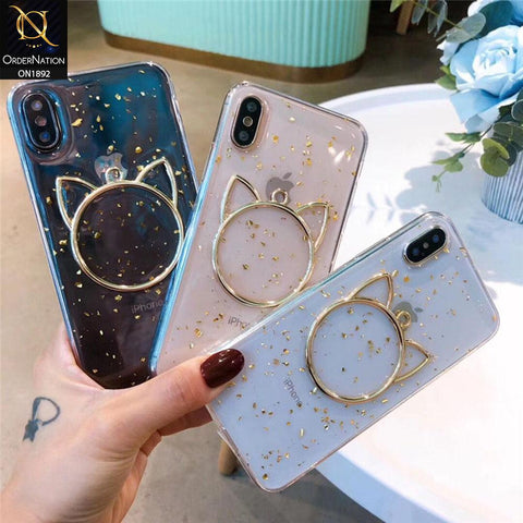 Stylish Gold Foil Crown Soft Borders Back Shell Case For iPhone XS / X