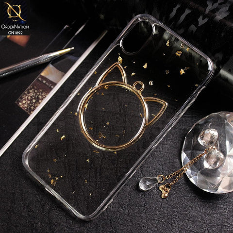 Stylish Gold Foil Crown Soft Borders Back Shell Case For iPhone XS / X