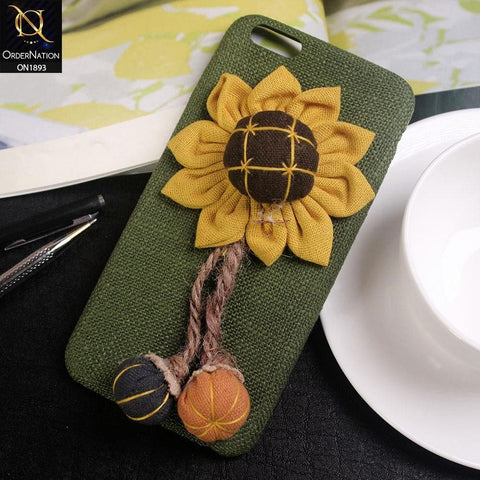 Luxury 3D Sunflower Pumpkin Warm Winter Case For iPhone 6s Plus / 6 Plus - Green