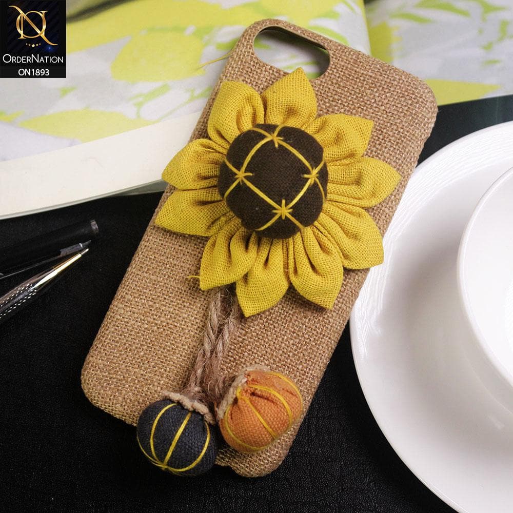 Luxury 3D Sunflower Pumpkin Warm Winter Case For iPhone 8 / 7 - Brown