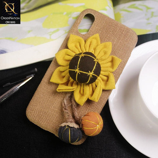 iPhone XS / X - Brown - Luxury 3D Sunflower Pumpkin Warm Winter Case